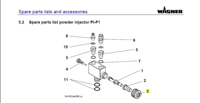 Wagner Powder Pump Lock Nut - Image 3