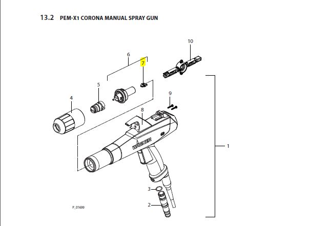 Wagner PEM-X1 Powder Gun Wedge - Image 3