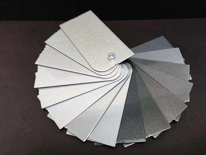 Powder Silver/Anthracite Range Swatch Sample Panels
